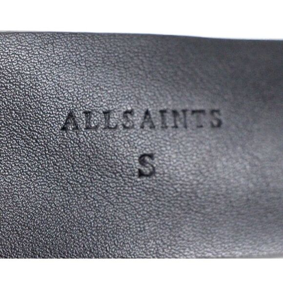 AllSaints BLACK GENUINE LEATHER SUEDE 1.5\